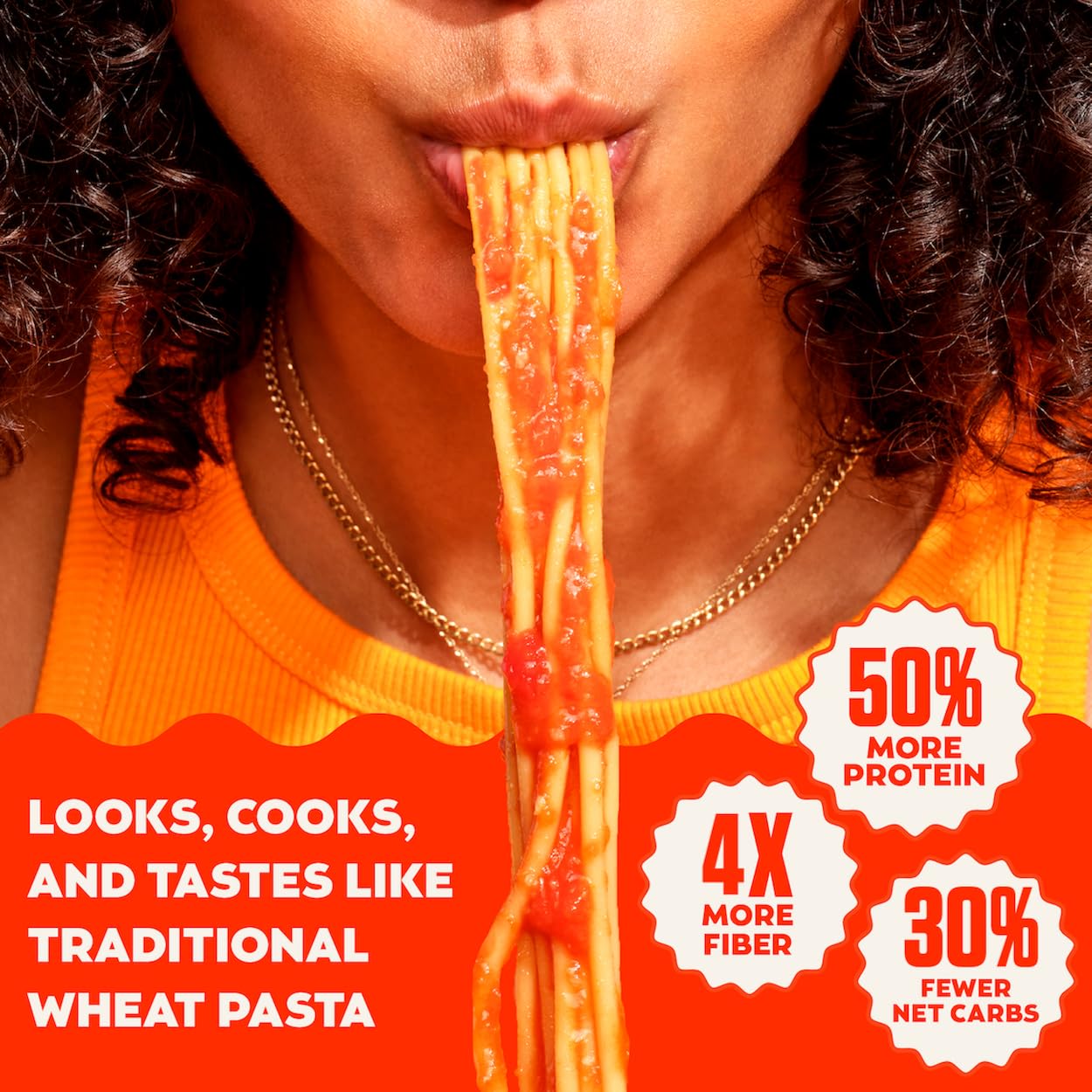 8g dietary fiber per serving (3x more than traditional pasta)