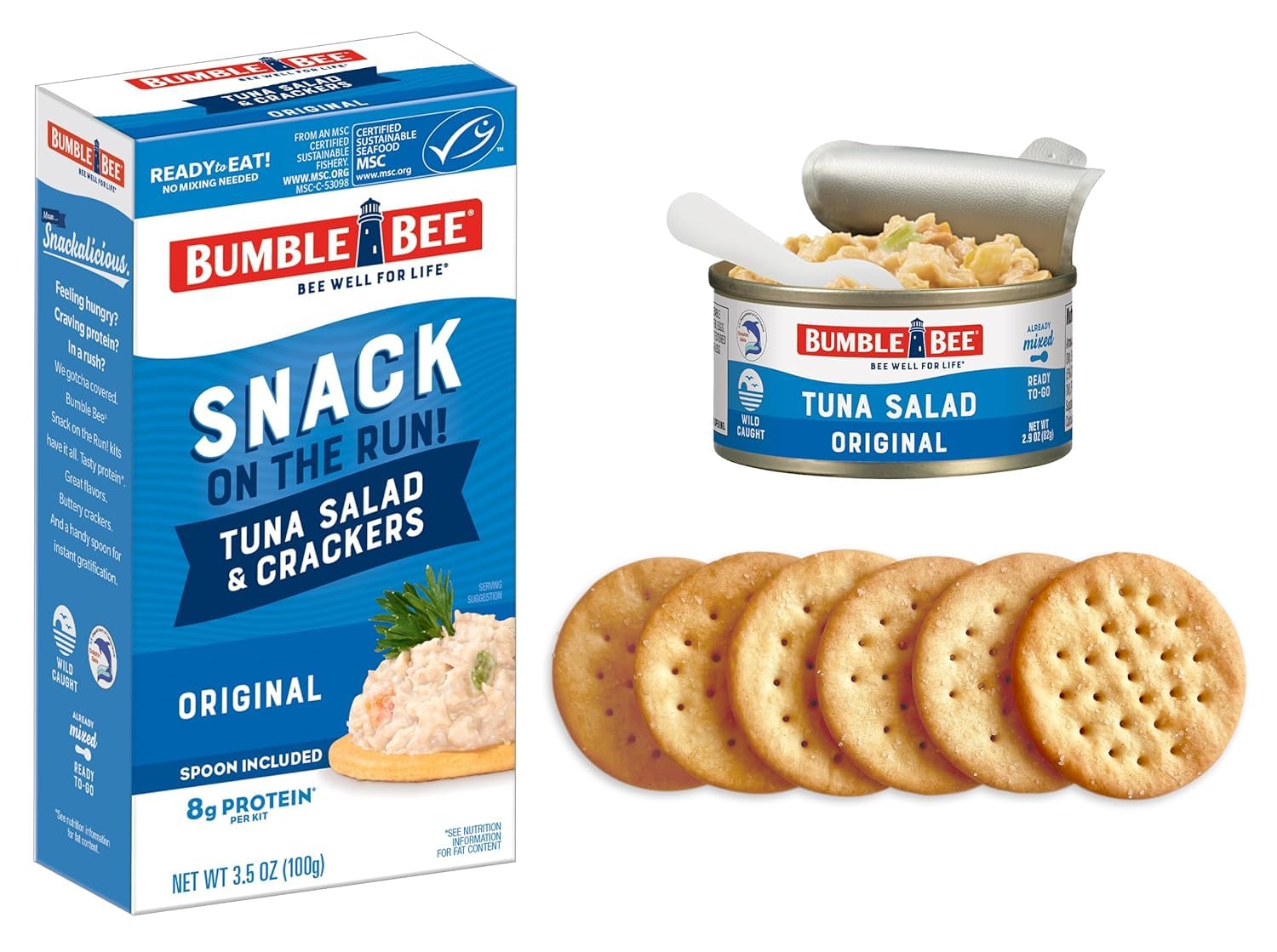 8g protein per serving from wild caught light tuna