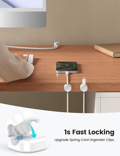 8mm cable slot diameter accommodating type-c, lightning, hdmi, usb, and power cables