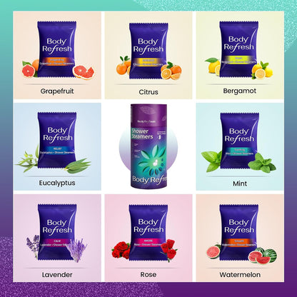 9 color/style variants including purple, navy blue, green, mauve, citrus sunrise, lavender mist seafoam, ocean depth gradient, and red
