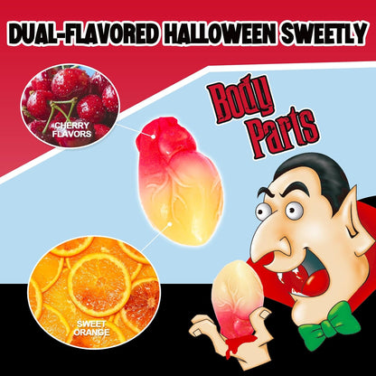 9 themed product variants spanning brain, eyeball, mummy, body parts, zombie, pizza, and pumpkin shapes