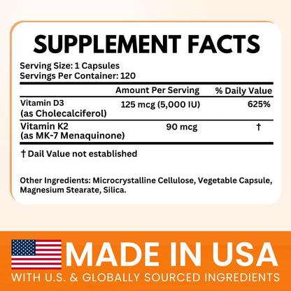 90 mcg vitamin k2 as mk-7 for enhanced absorption and bone-artery balance