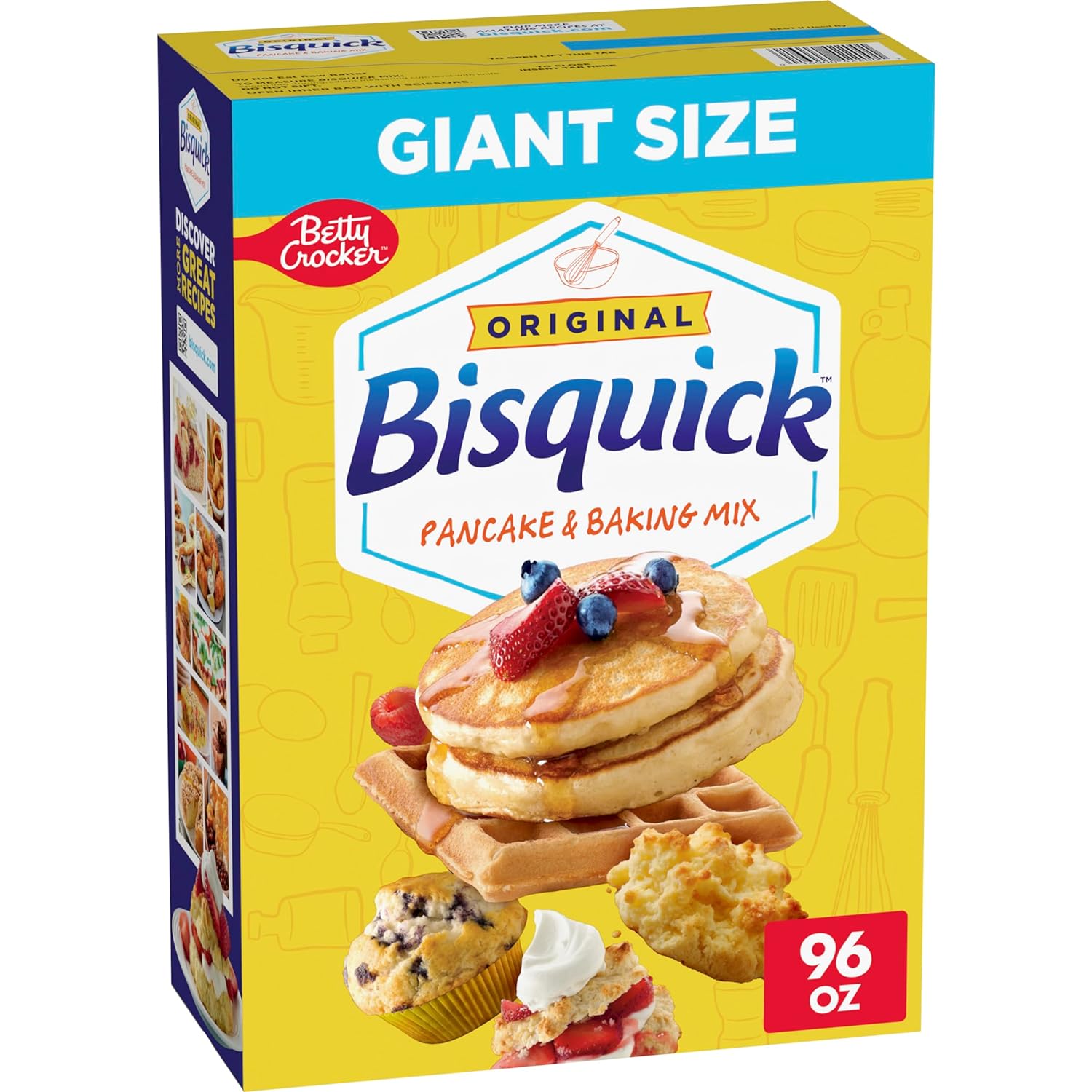96 oz giant-size box yielding approximately 145 pancakes