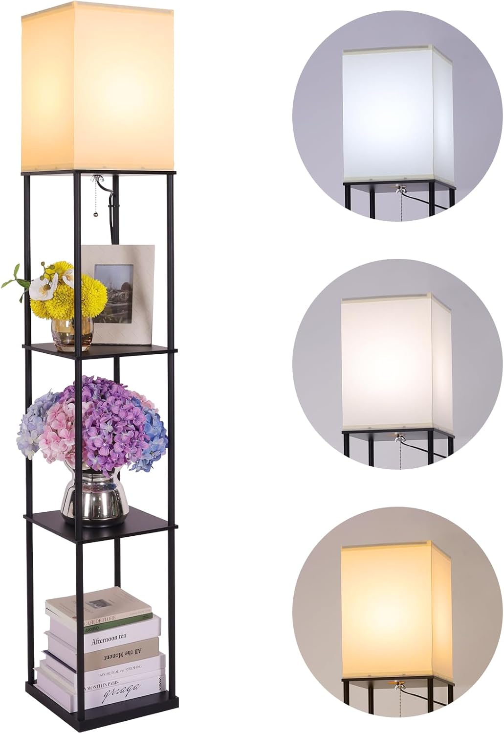 9w built-in led with 3 selectable color temperatures: 3000k warm, 4500k natural, 6500k white