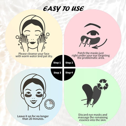 Maskiss Under Eye Patches - Elegant Skincare Ritual with 25 Individually Sealed Gold Eye Masks