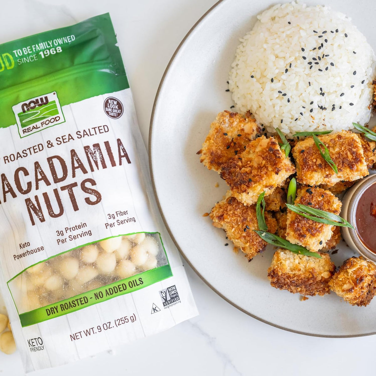 about 7 servings per 9-ounce package