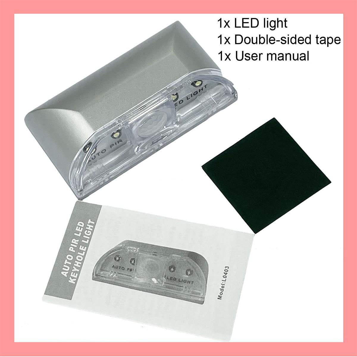 abs plastic housing in silver finish with non-removable fixture design