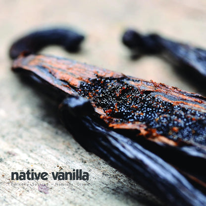 abundance of dark, rich vanilla seeds inside each pod