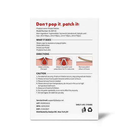 Acne Patches for Face – Simple Multi-Size Spot Care for Intentional Skincare Routines, Hydrocolloid Patches in Neutral Pack