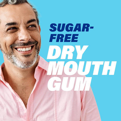 ACT Dry Mouth Gum – Bedside Ritual for Nighttime Xerostomia Relief, Sugar Free Soothing Mint