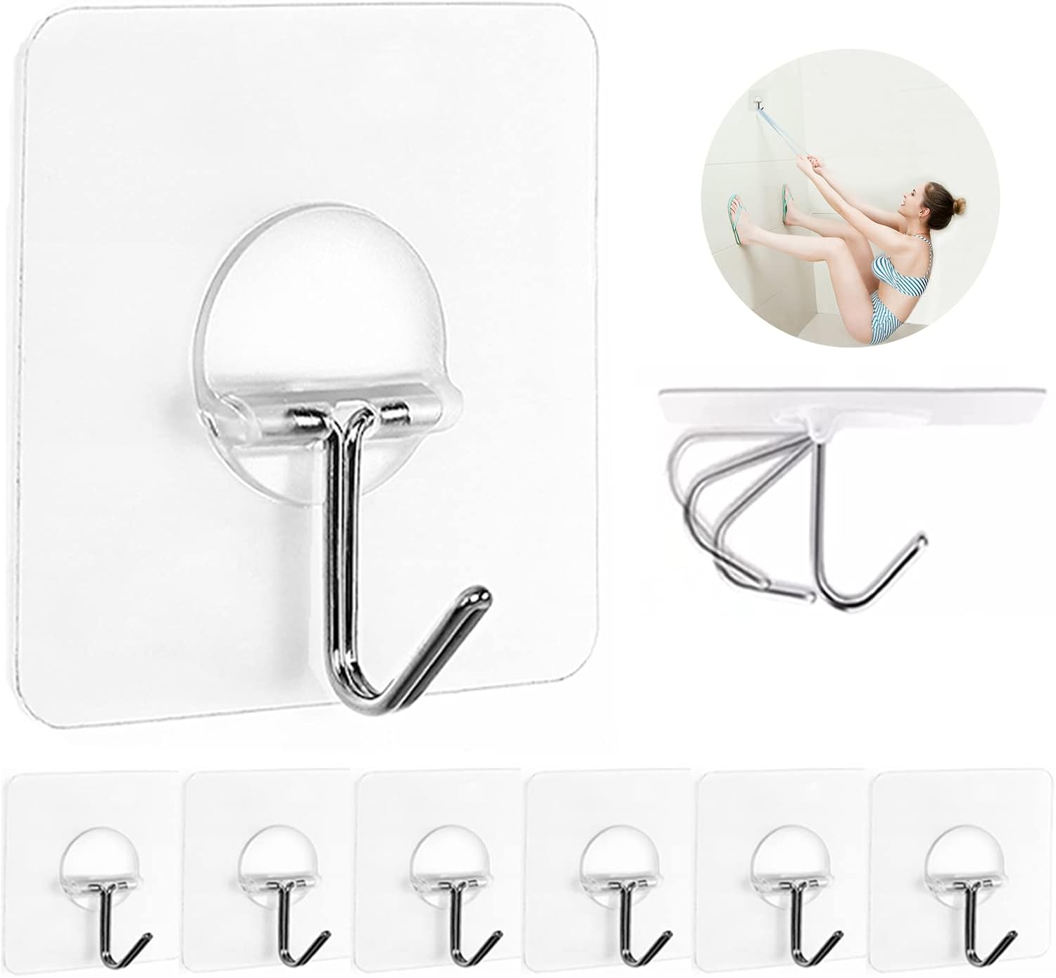 adhesive backing with peel-and-stick installation requiring no nails or drills