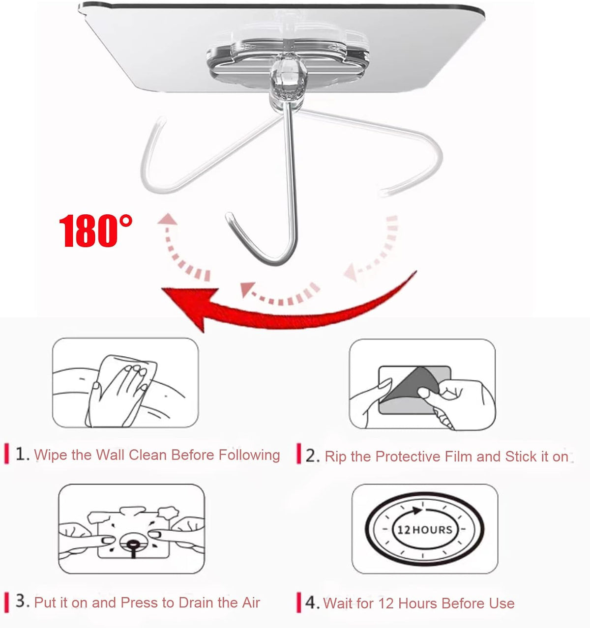 Adhesive Wall Hooks – Damage-Free Wall Hooks for Rental Homes with Strict Safety Rules
