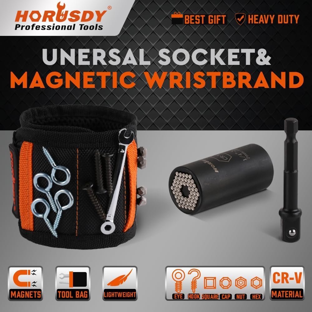adjustable grip range: 1/4"–3/4" standard and 7–19mm metric