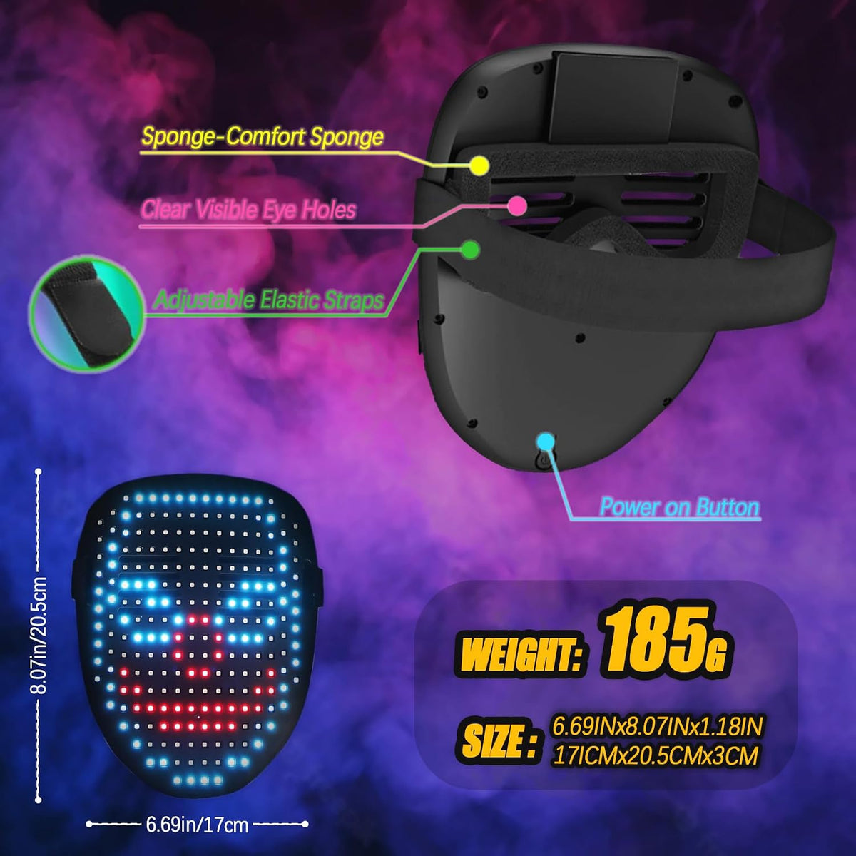 adjustable head strap fitting kids ages 5 through adults