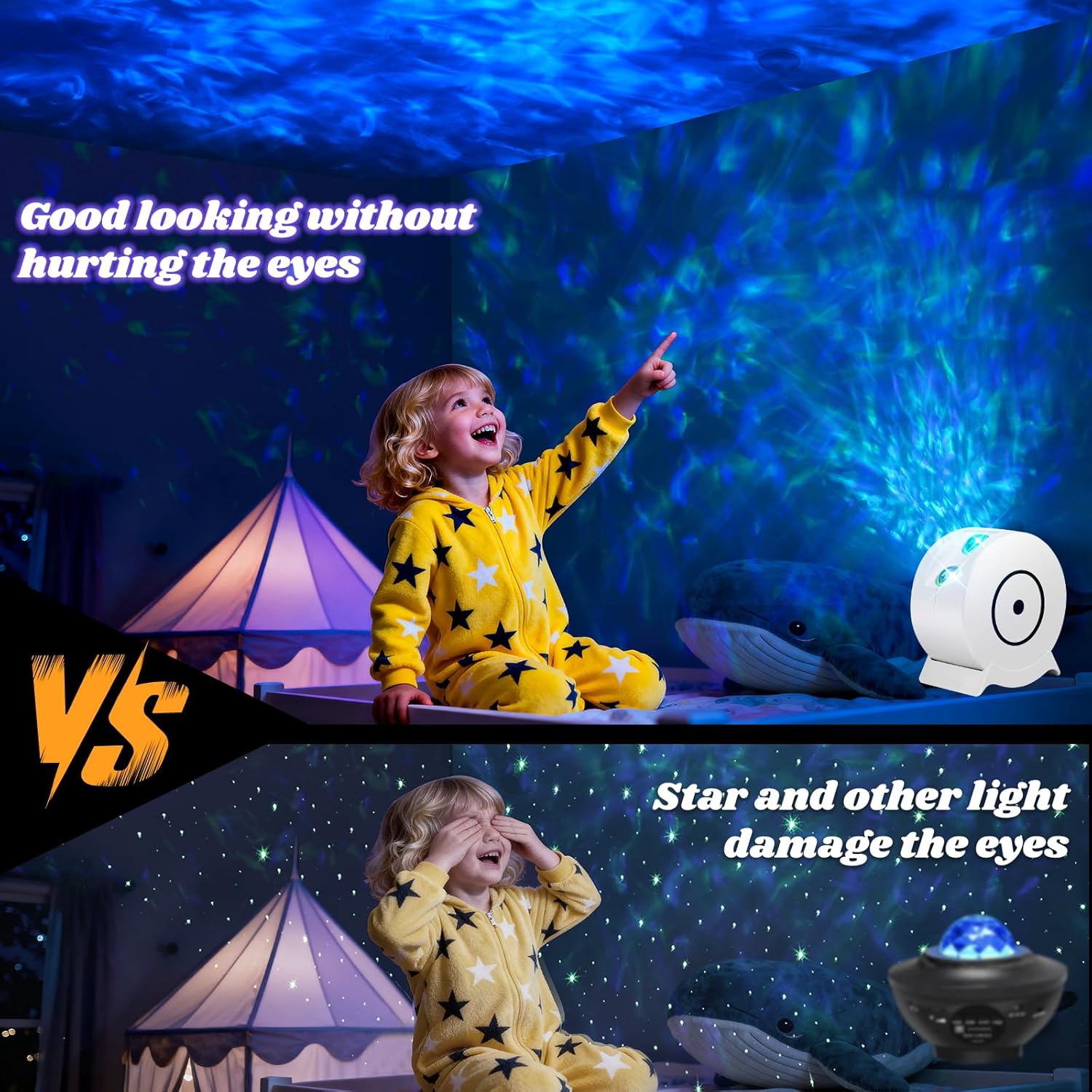 adjustable projection angle via removable, rotatable base