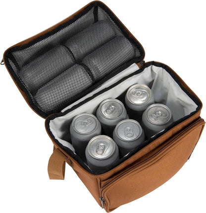 adjustable shoulder strap and sturdy carry handles for hands-free transport
