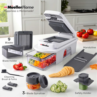 adjustable spiralizer attachment for veggie noodles and garnishes