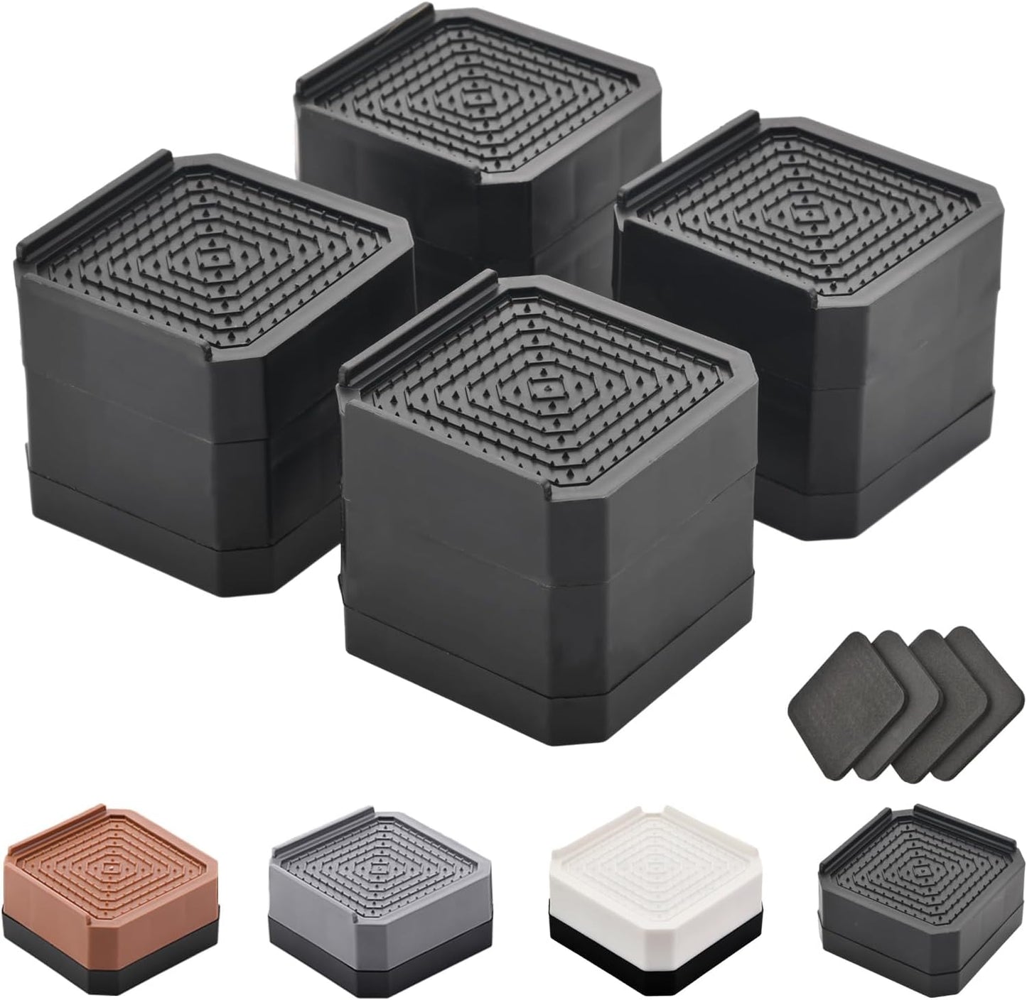 adjustable stackable height: 1.5 in (1-layer), 3 in (2-layer), 4.3 in (3-layer), with unlimited stacking for taller lifts