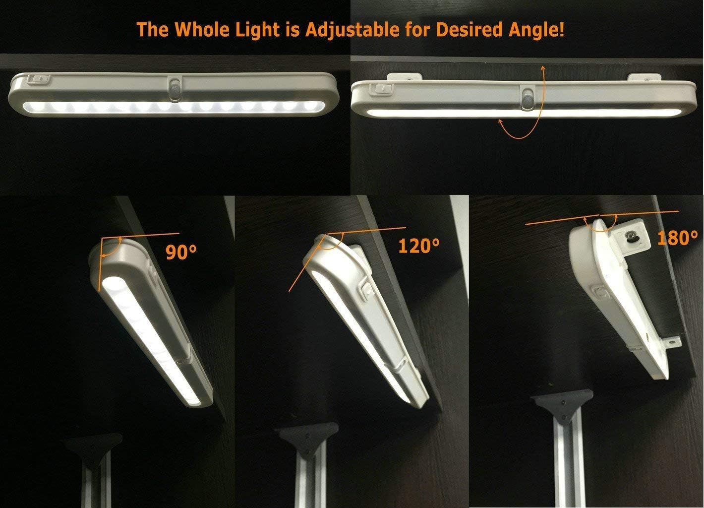 adjustable swivel head and adjustable motion sensor for directional tuning