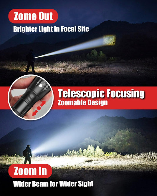 adjustable zoomable focus from spot to flood beam