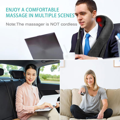 AERLANG Shiatsu Neck and Shoulder Massager with Heat – Housewarming and Birthday Present for Parents, Corded Massage Cushion for Living Room