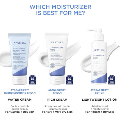 AESTURA ATOBARRIER365 Cream – Fragrance-Free Barrier Cream for Post-Microneedling Recovery