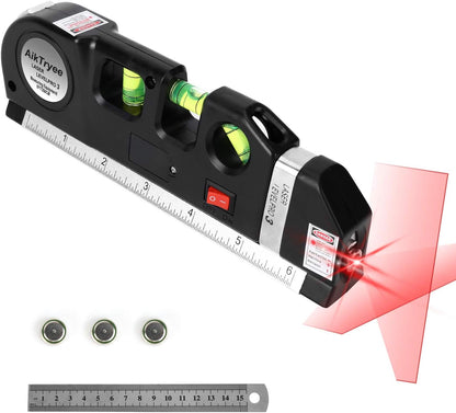AikTryee 3-in-1 Laser Leveler – Job Site Companion for Handymen and Light Contractors Needing Quick Measurements