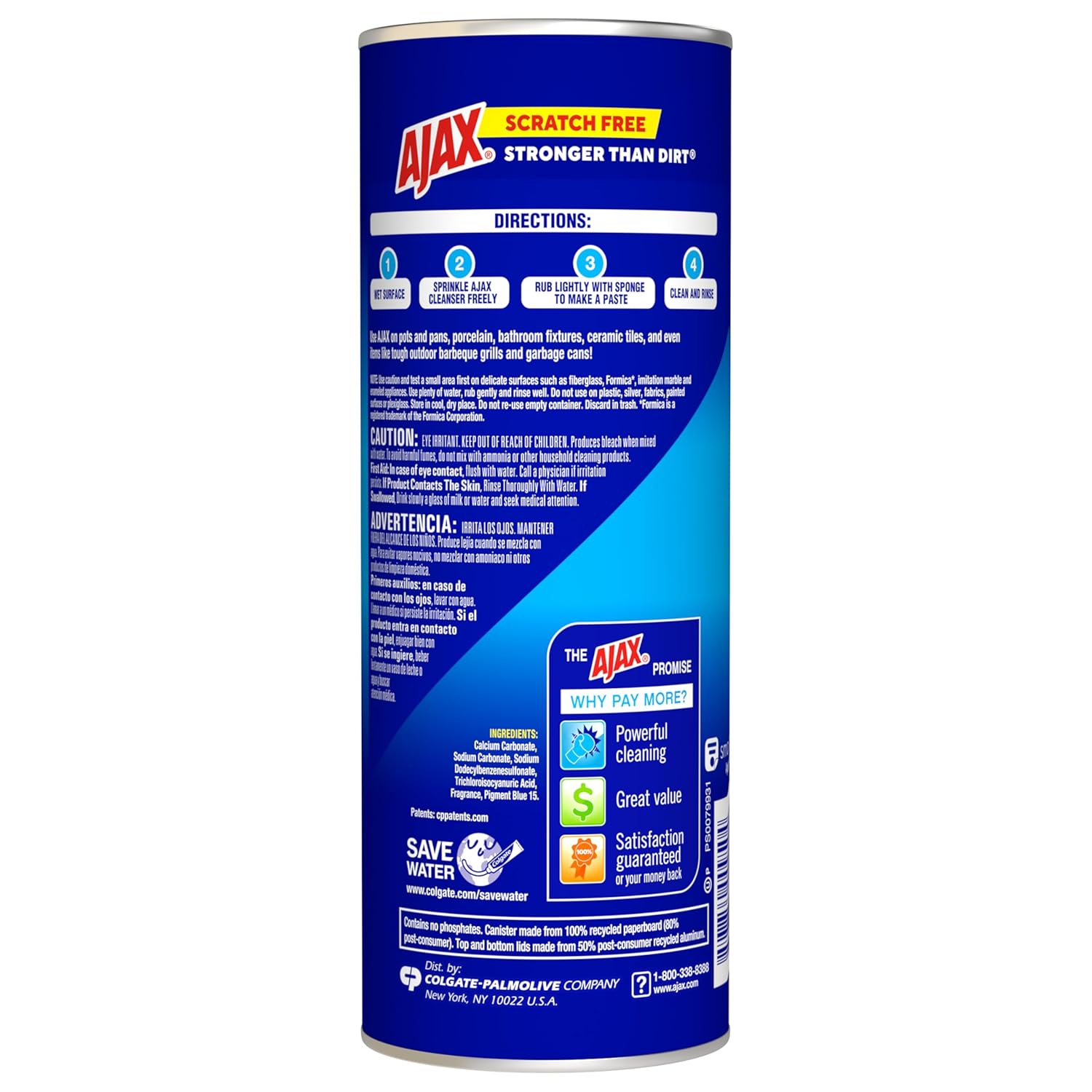 Ajax Powder Cleanser with Bleach - Phosphate-Free 12-Pack for a Cleaner Home and Cleaner Conscience