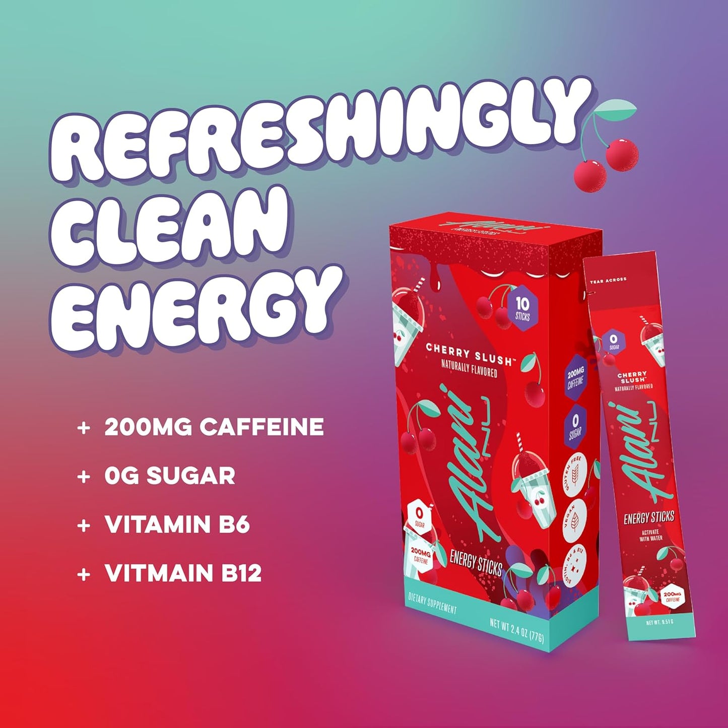 Alani Nu PINK SLUSH Energy Sticks – Affordable Gift for College Students, Gym Lovers, and Busy Professionals
