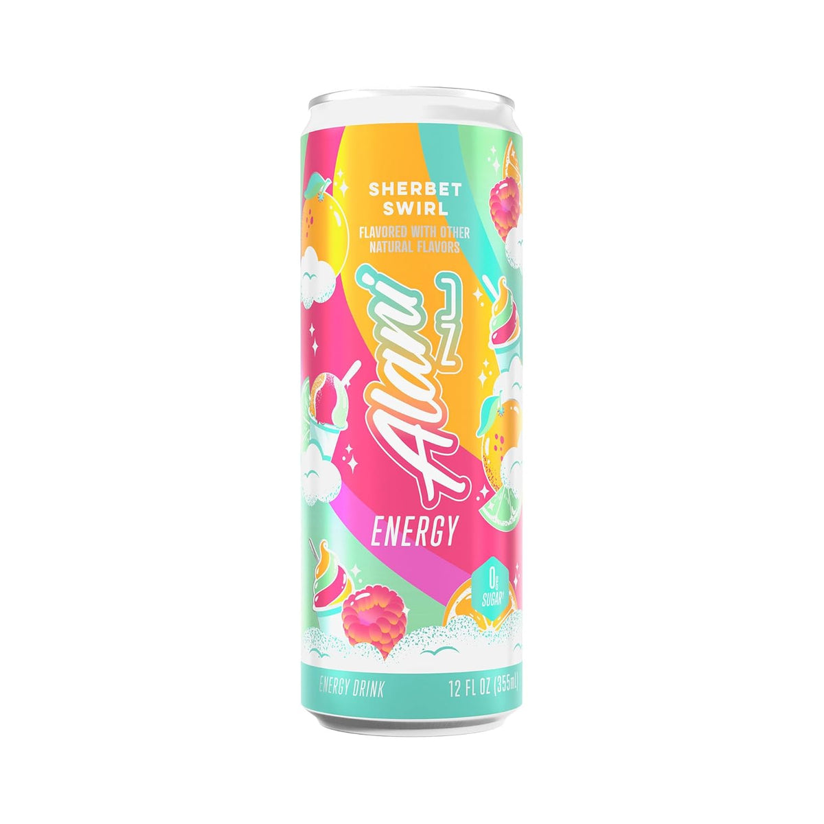 Alani Nu Sherbet Swirl Energy Drink – Clean Beauty Fridge Staple, Vegan Gluten-Free Afternoon Recharge for Her