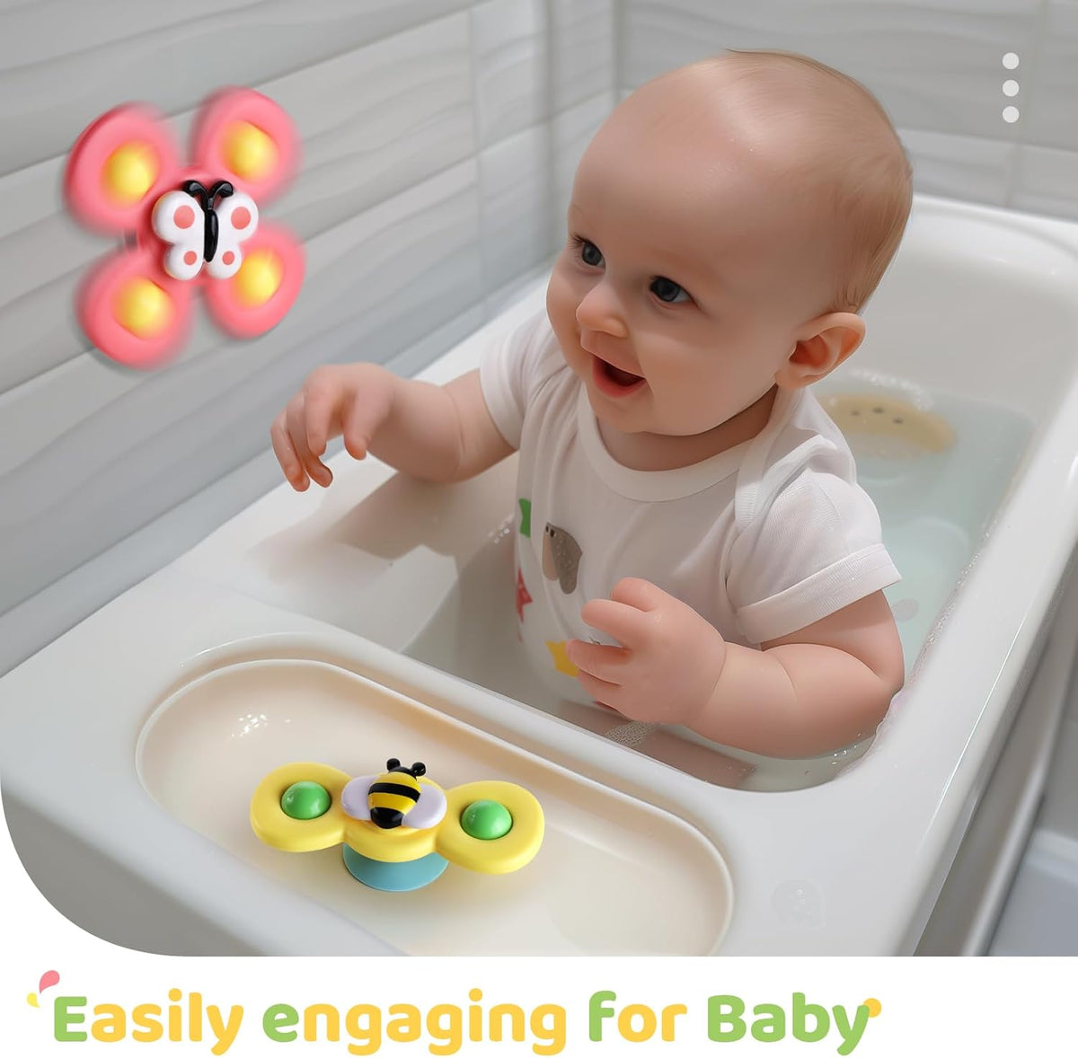 ALASOU 3PCS Spinning Toy – On-the-Go Entertainment for 1-3 Year Olds at Patios and Outdoor Dining