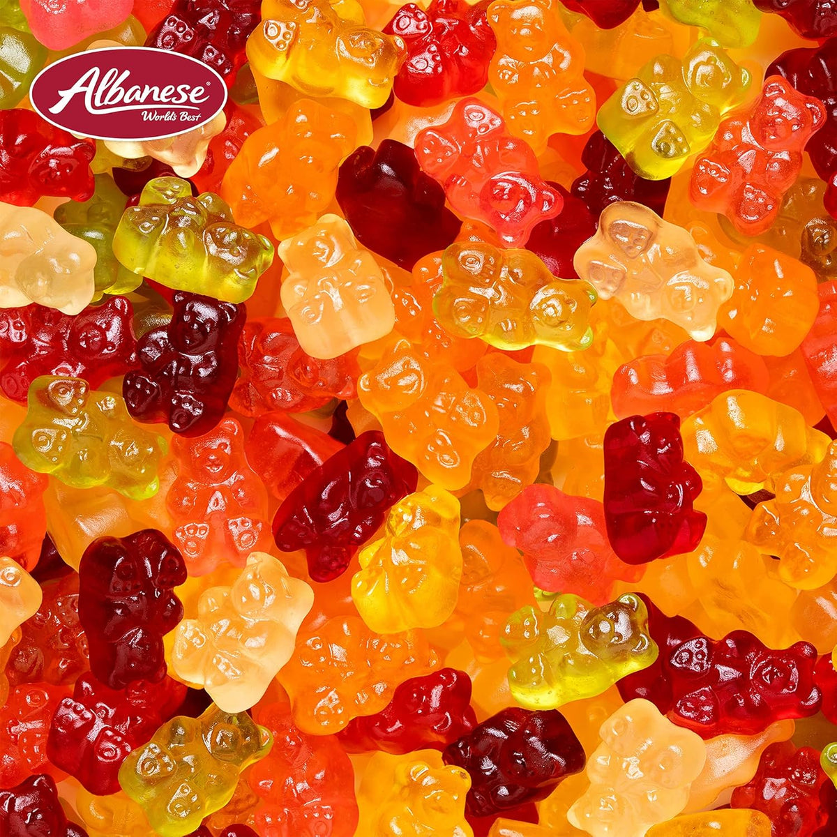 Albanese Exotic Fruits Gummy Bears for Kids' Birthday Parties – 25oz Resealable Classroom Snack Bag, 8 Real Fruit Flavors