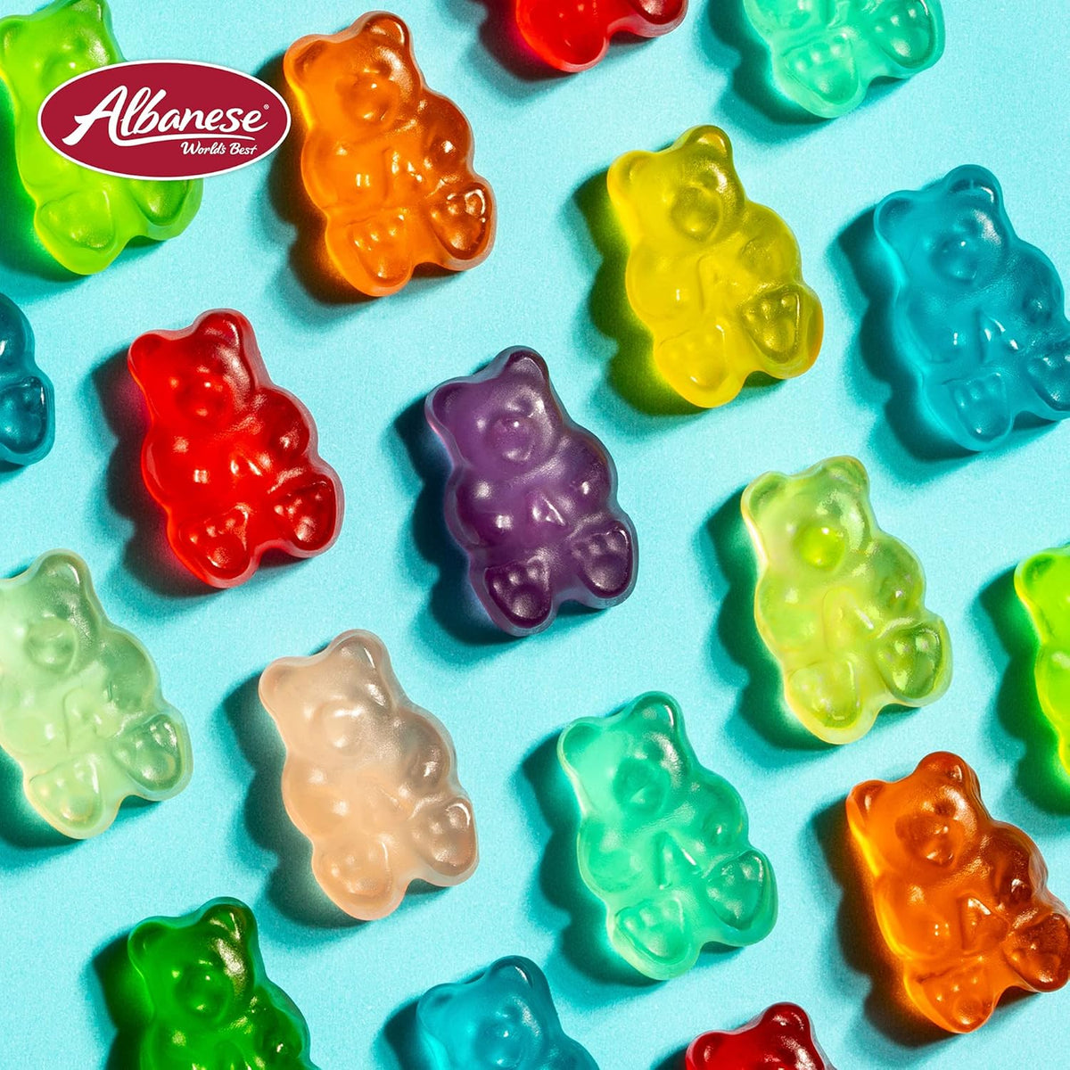 Albanese World's Best Gummi Bears Family Size – Durable Outdoor Snack for Picnics, Hiking Packs, and Beach Days