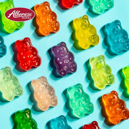 Albanese World's Best Gummi Bears Family Size – Durable Outdoor Snack for Picnics, Hiking Packs, and Beach Days