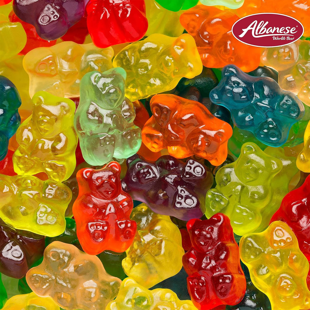Albanese World's Best Gummi Bears Family Size – Durable Outdoor Snack for Picnics, Hiking Packs, and Beach Days