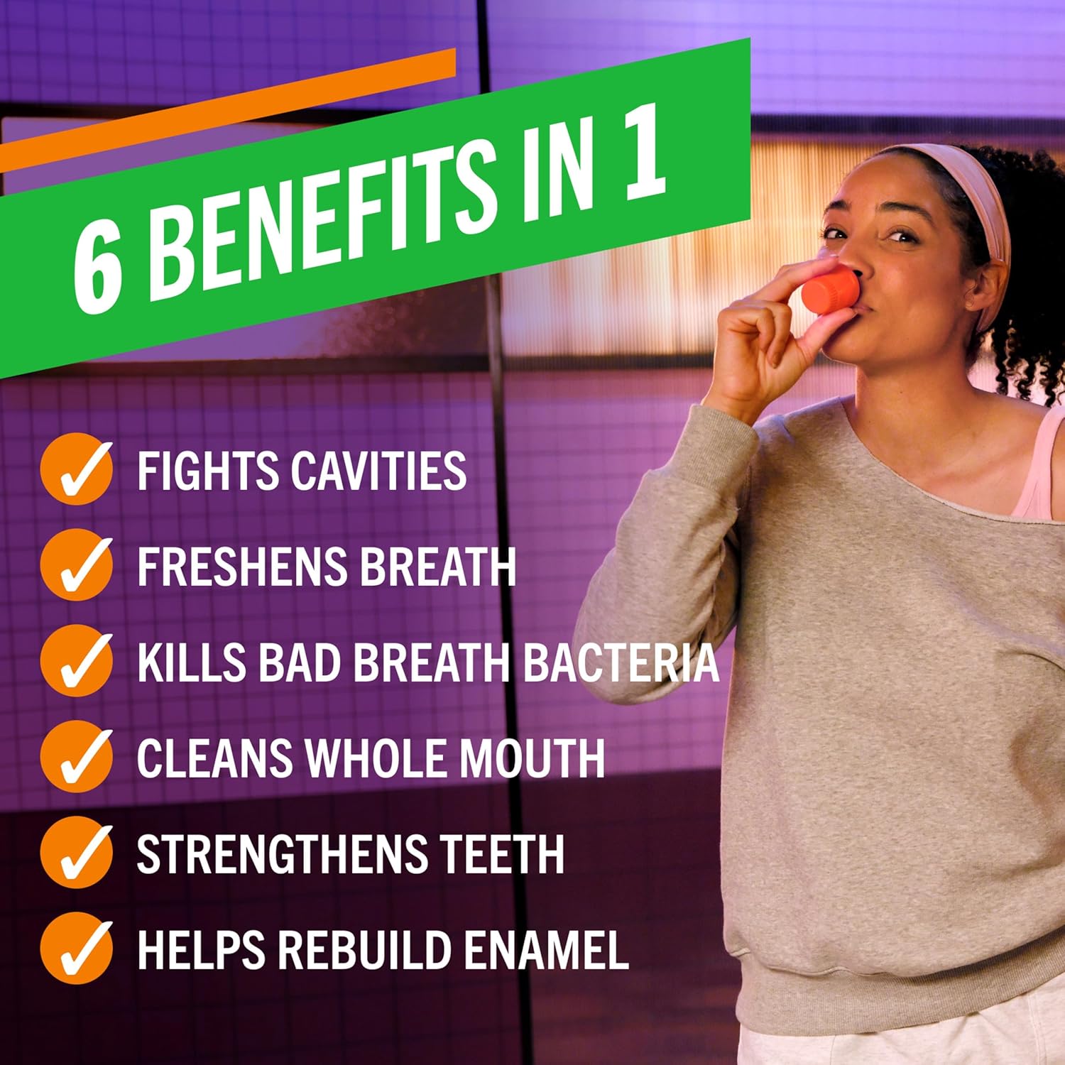 alcohol-free, non-burning revitalizing mint flavor formula