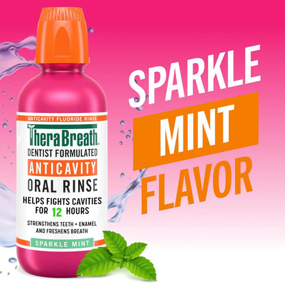 alcohol-free, non-burning sparkle mint flavored base