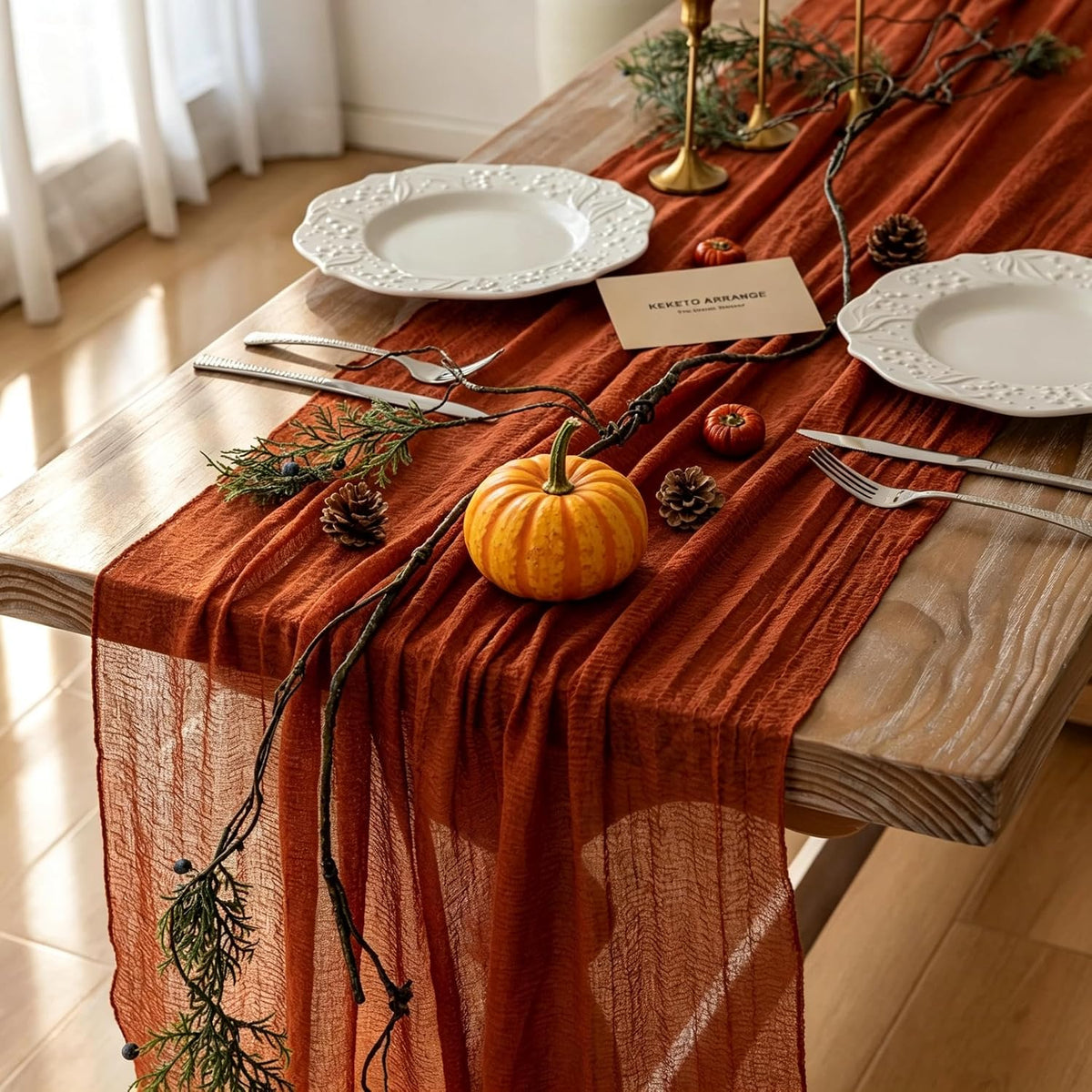 all variants measure 35 by 120 inches, providing a consistent long-table runner size