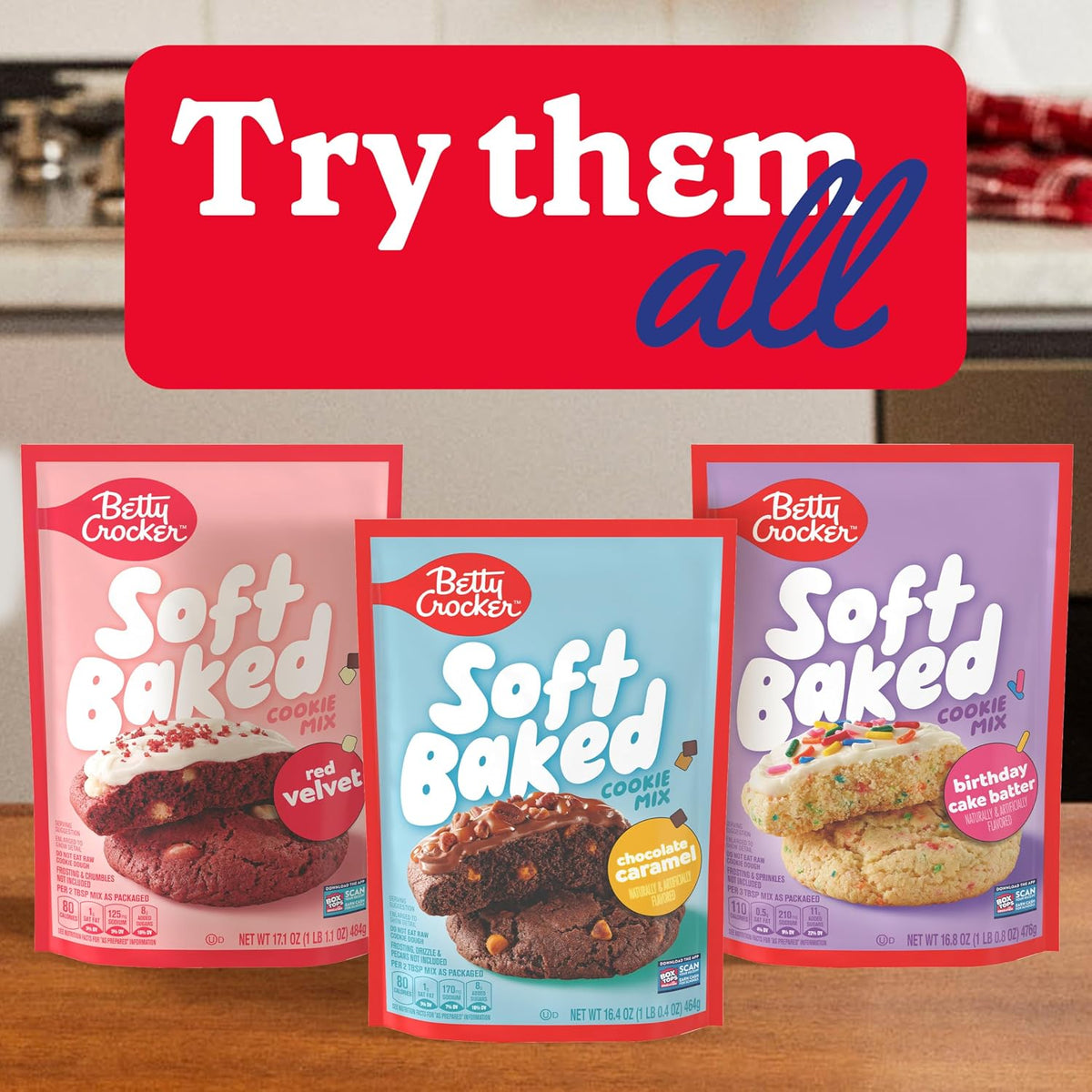 allergen information identifies milk and wheat, and the product directions warn against eating raw cookie dough