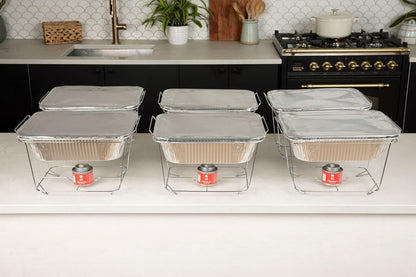 Alpha Living Disposable Chafing Dish Buffet Set – Streamlined Catering Kit for Office Conference Room Lunch Service