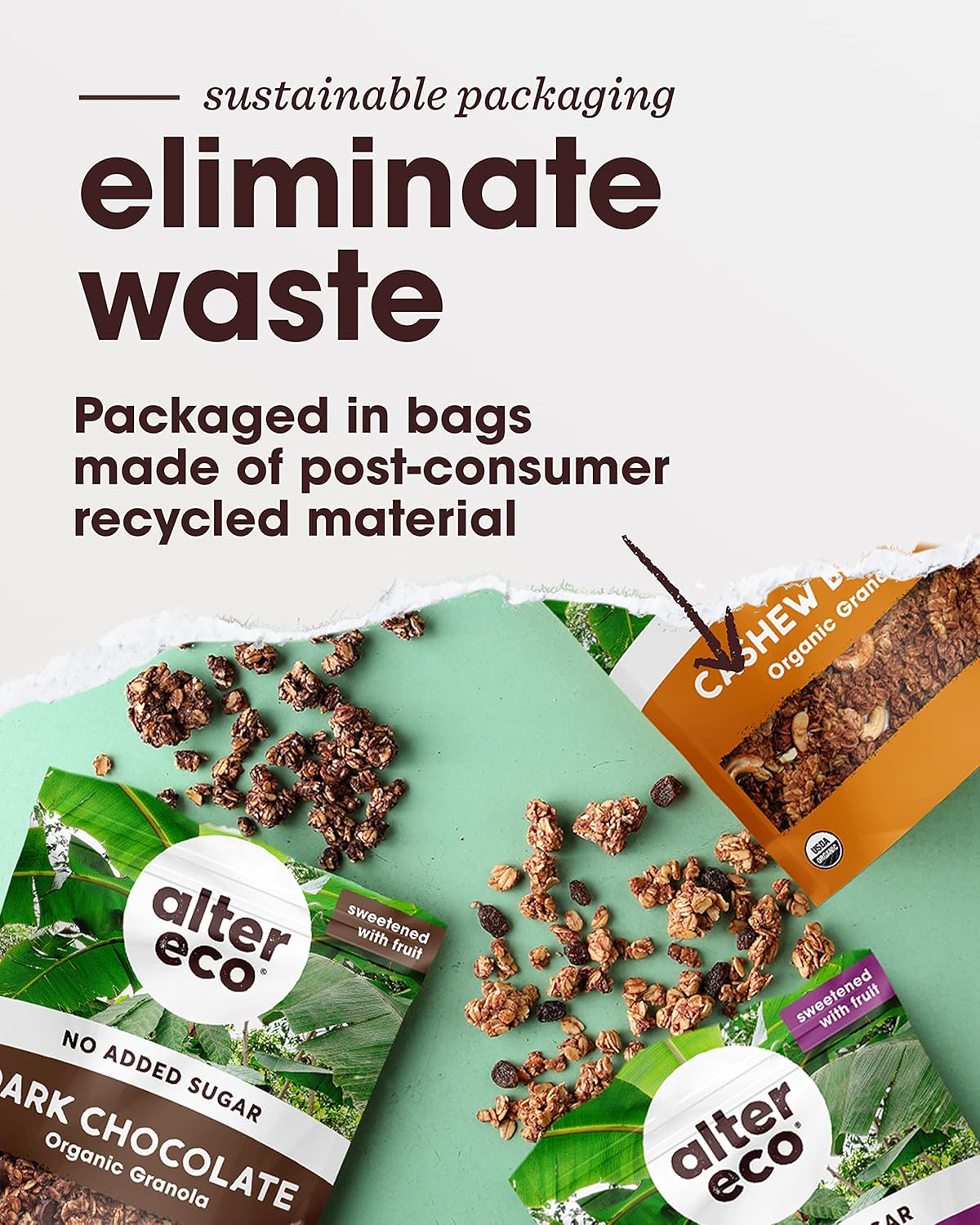 Alter Eco Cashew Granola – Mother's Day Organic Snack Gift for Mindful and Busy Moms