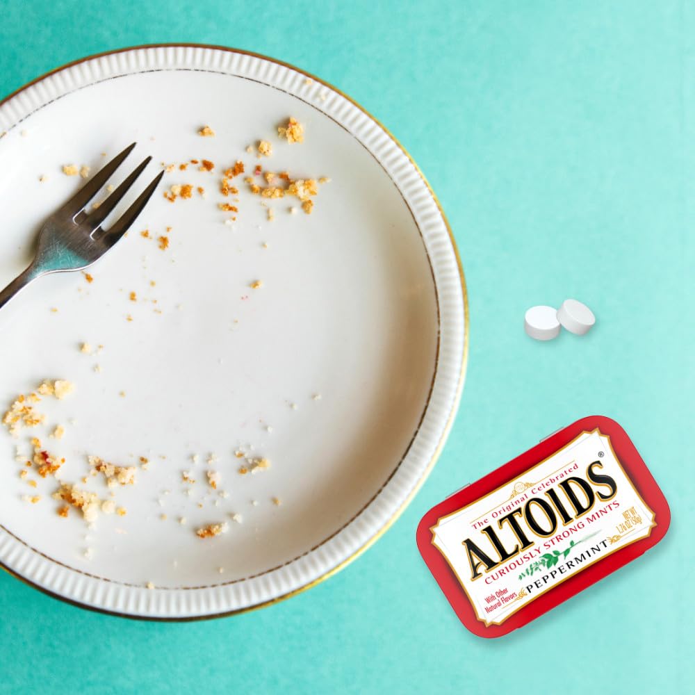 ALTOIDS Peppermint Mints – Reusable Iconic Mint Tin for Less-Waste Kitchens and Tidy Desk Setups