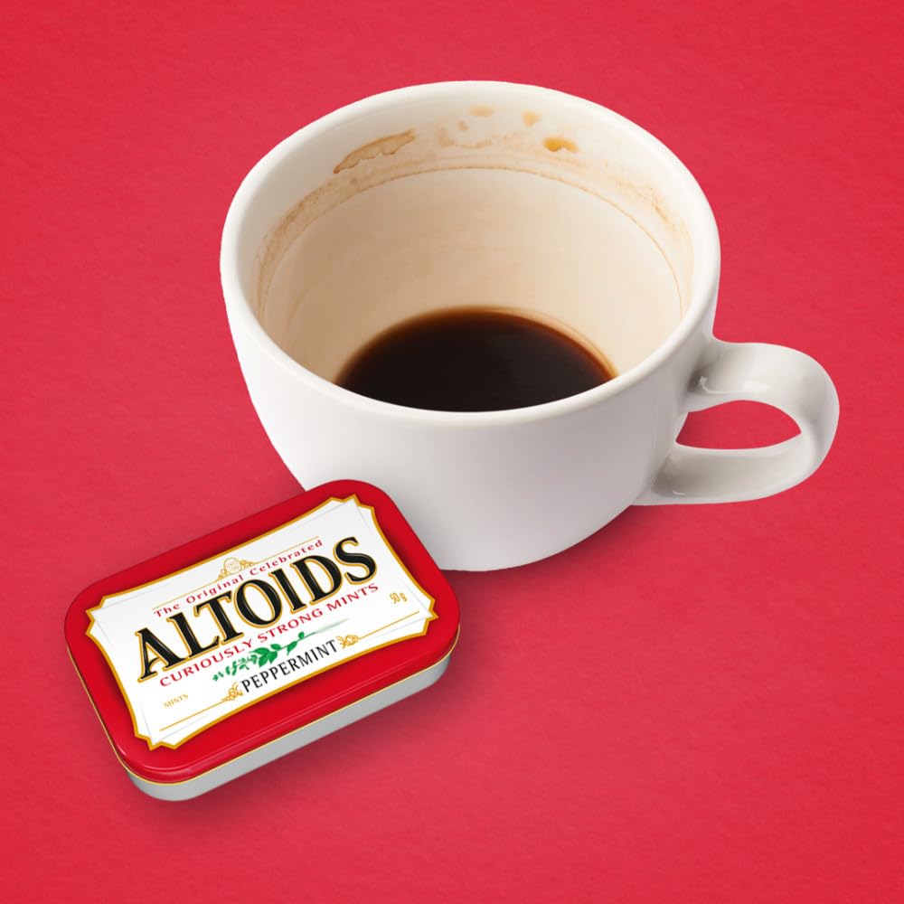ALTOIDS Peppermint Mints – Reusable Iconic Mint Tin for Less-Waste Kitchens and Tidy Desk Setups