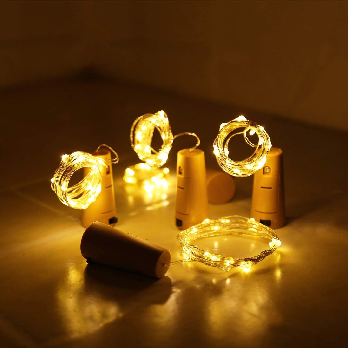 Aluan Mini Fairy Lights for Empty Bottles 10 Pack – Soft Warm Accent Lighting for Bedroom, Kitchen Counter and Entryway