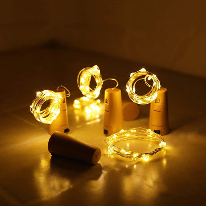 Aluan Mini Fairy Lights for Empty Bottles 10 Pack – Soft Warm Accent Lighting for Bedroom, Kitchen Counter and Entryway