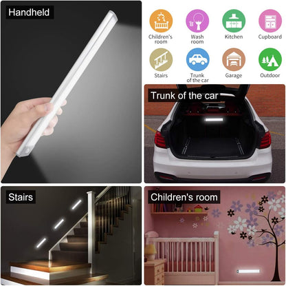 aluminum alloy housing in two sizes (7.8"/30-led and 12.5"/54-led) and two color temperatures (cool white, warm white)