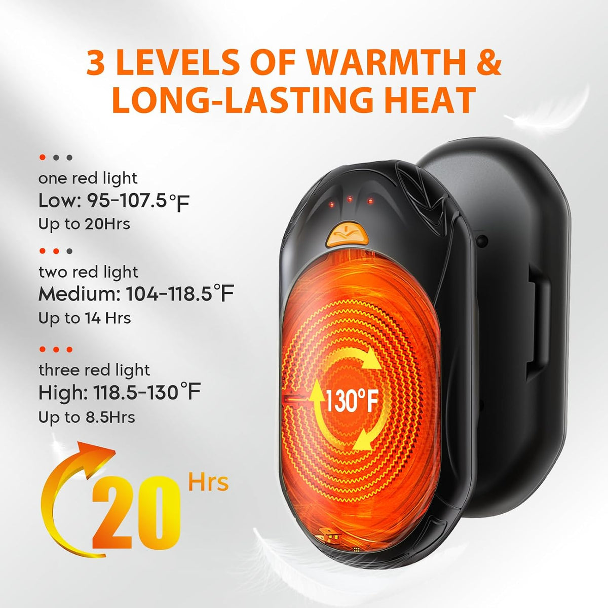 aluminum ergonomic body shaped to natural palm curve with slip-resistant surface