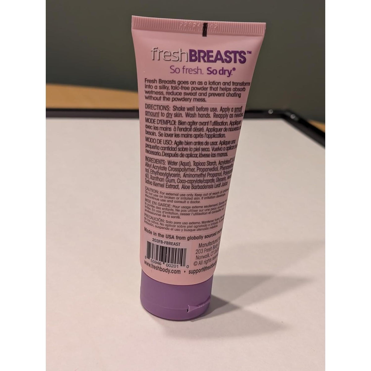 aluminum-free, talc-free, paraben-free, and unscented hypoallergenic formula