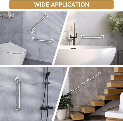 AmazerBath Brushed Nickel Grab Bar – Modern Bathroom Hardware with Hidden Safety Function