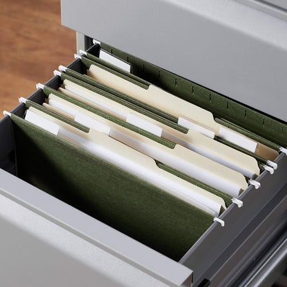 Amazon Basics Simple Hanging File Folders for Less-Is-More Home Office Style, Adjustable Tab Letter Size Organizer in Gray, 25-Pack